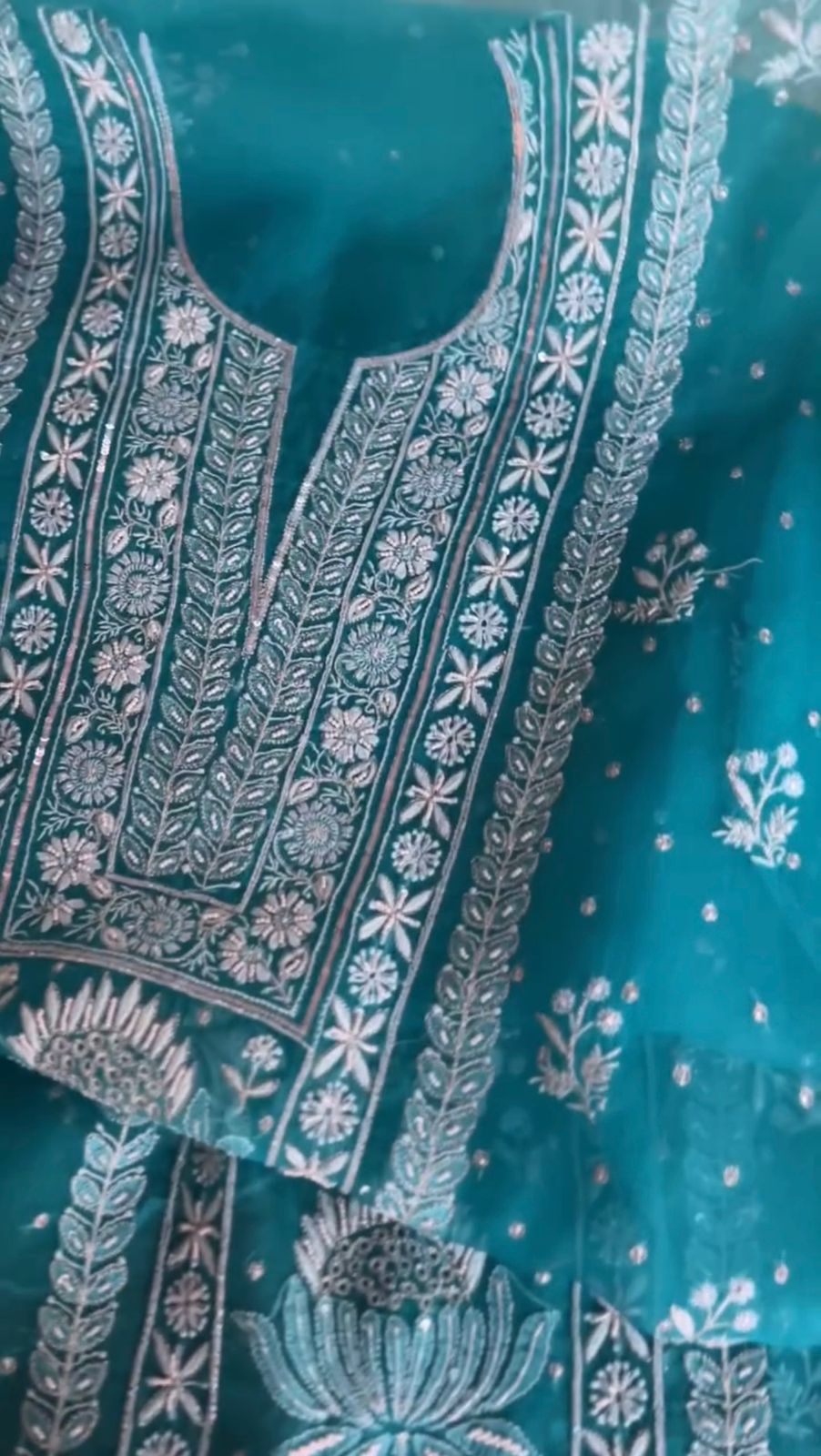 LG 1737 Organza Embroidery Work Readymade Suits Manufacturers